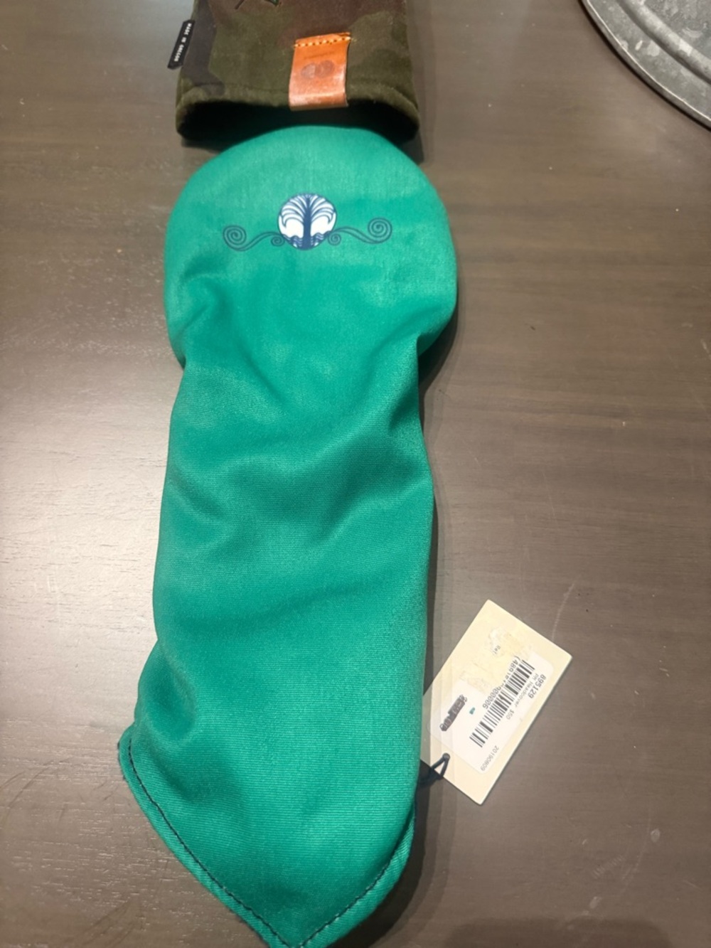 J. Crew Teal Green Fabric Headcover with Navy Detail